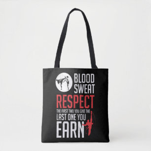 Blood Sweat Respect hapkido taekwondo karate judo Tote Bag