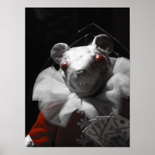 Blood Tea and Red String White Mouse Print