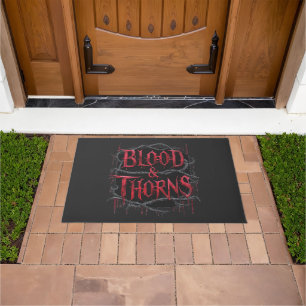 Blood & Thorns Gothic Design – Dark and Edgy Doormat