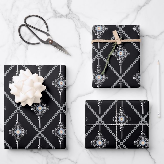 Blood Troth Pattern Wrapping Paper Sheet (Front)