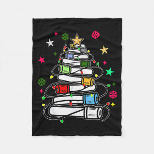 Blood Tube Christmas Tree Phlebotomist Tech Phleb  Fleece Blanket