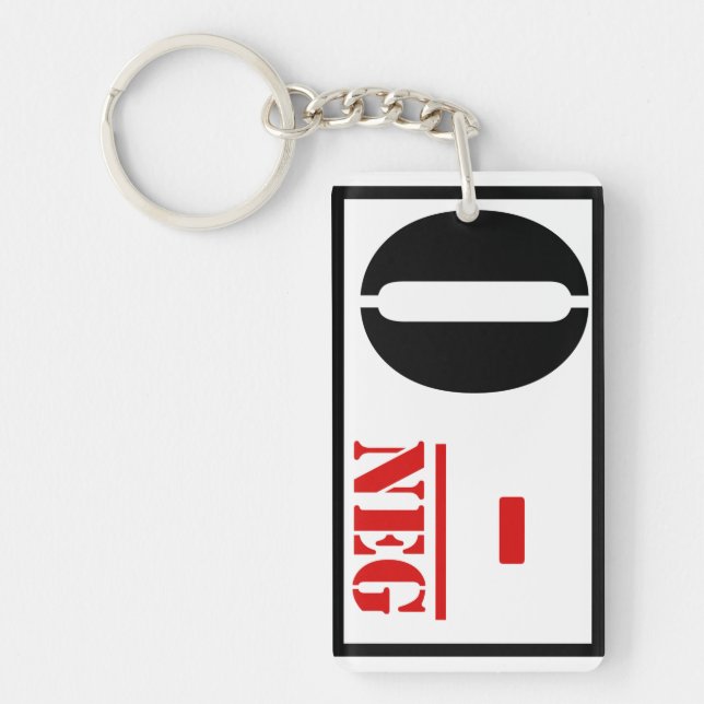 Blood Type O Negative Key Ring (Front)
