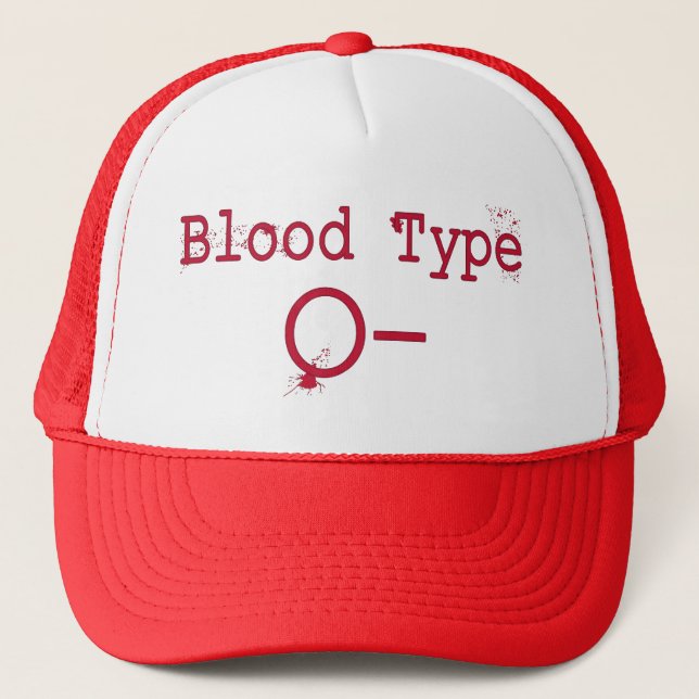 Blood Type O Negative Trucker Hat (Front)