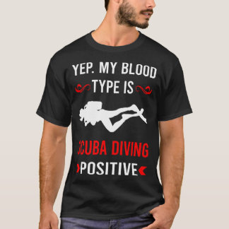 Blood Type Scuba Diving Diver T-Shirt