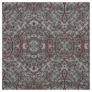 Blood Vine Damask Goth Pattern Fabric