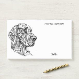Bloodhound Abstract Art Dog Name  Post-it Notes