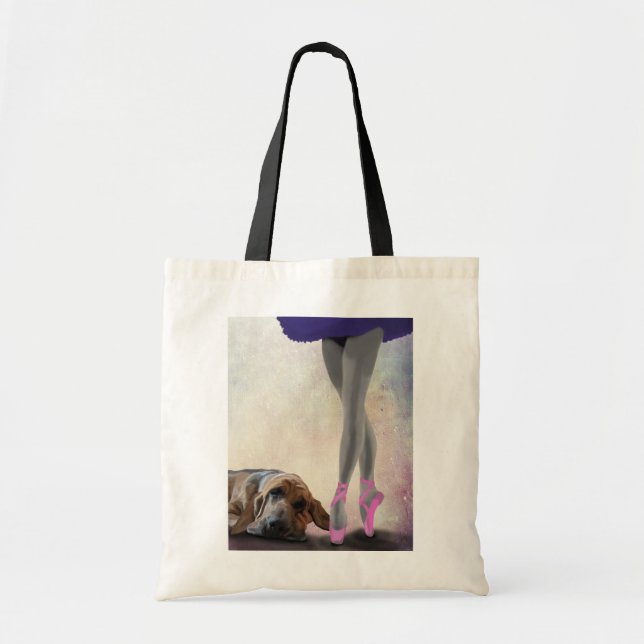 Bloodhound And Ballet Dancer Tote Bag (Front)