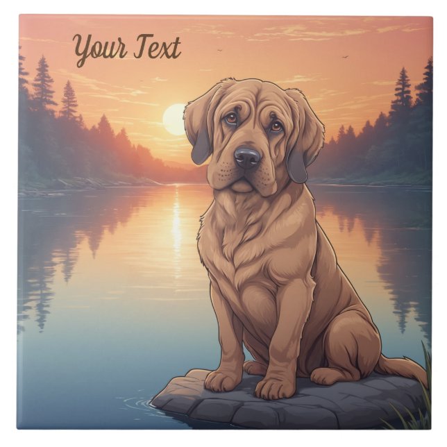 Bloodhound by Lake Tile (Front)