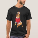 Bloodhound Christmas Dog Santa Xmas T-Shirt<br><div class="desc">Bloodhound Christmas Dog Santa Xmas</div>