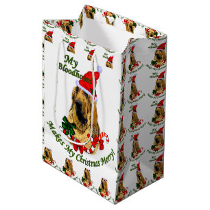 Bloodhound Christmas Medium Gift Bag