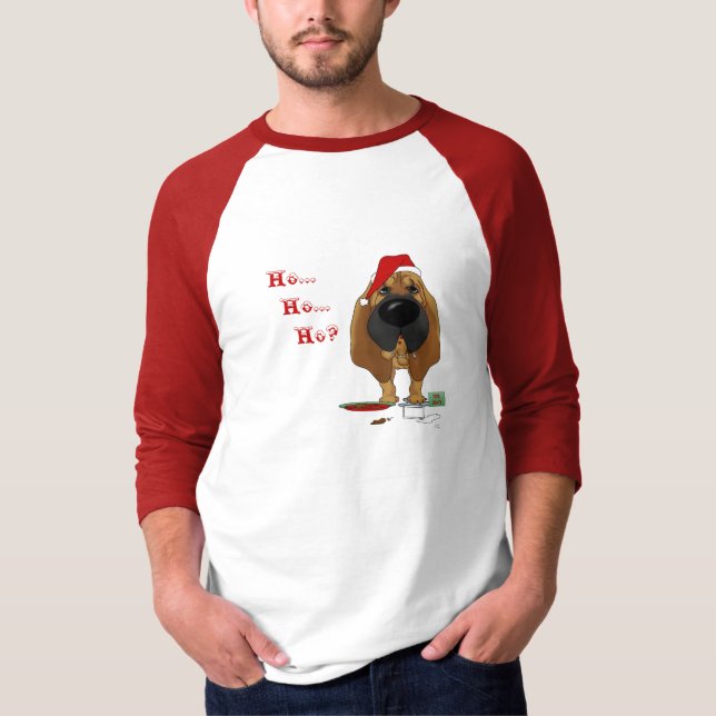 Bloodhound Christmas T-Shirt (Front)
