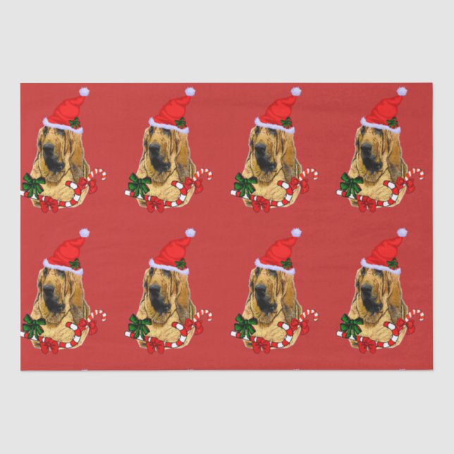 Bloodhound Christmas Tissue Paper (Front)