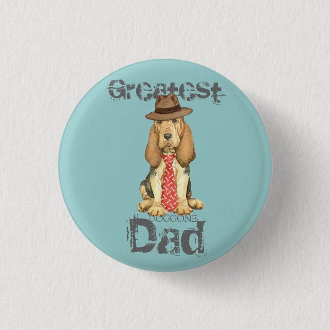 Bloodhound Dad 3 Cm Round Badge (Front)
