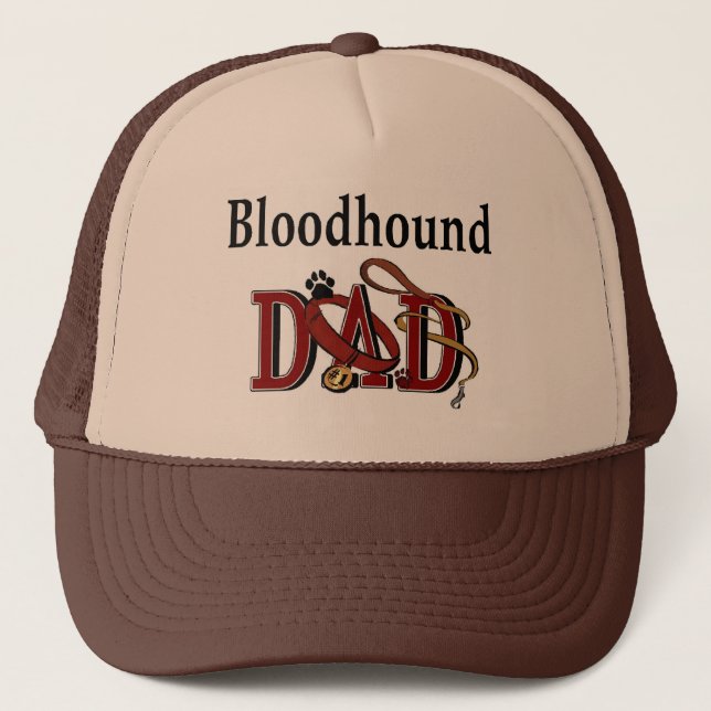 Bloodhound Dad Gifts Trucker Hat (Front)