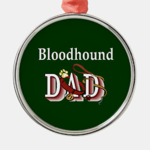 Bloodhound Dad Metal Tree Decoration