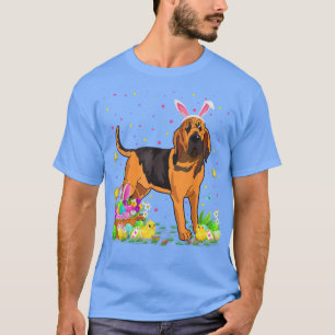 Bloodhound Dog Bunny Egg Hunting Bloodhound Easter T-Shirt