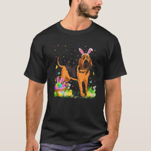 Bloodhound Dog Bunny Egg Hunting Bloodhound Easter T-Shirt