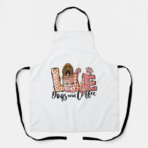Bloodhound Dog Coffee Lover Dog Mom Valentines Day Apron