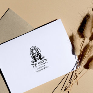 Bloodhound Dog, Custom Return Address,  Rubber Stamp