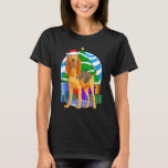Bloodhound Dog Cute Santa Christmas Tree Decor T-Shirt<br><div class="desc">Bloodhound Dog Cute Santa Christmas Tree Decor</div>