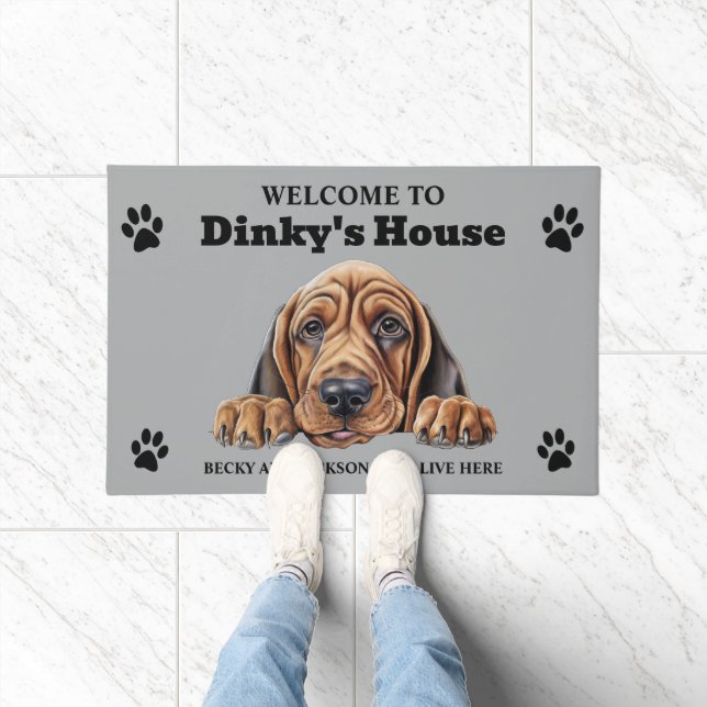 Bloodhound Dog Doormat (Indoor)