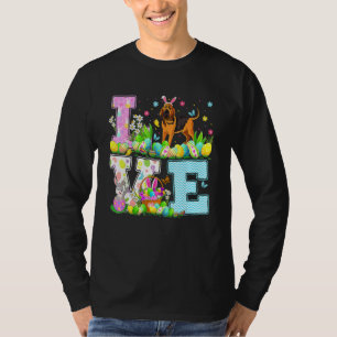Bloodhound Dog Easter Egg Hunt Love Bloodhound Ea T-Shirt
