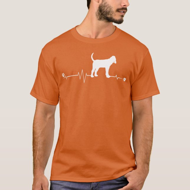Bloodhound Dog Heartbeat Animal Gift Dogs Breed fu T-Shirt (Front)