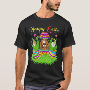 Bloodhound Dog Lover Floral Easter Egg Bloodhound T-Shirt