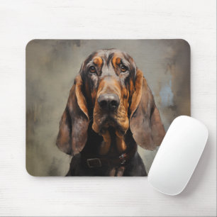 Bloodhound dog mouse pad