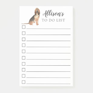 BloodHound Dog Personalised To Do List Post-it Notes