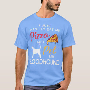 Bloodhound Dog Pizza Lover Owner Christmas Birthda T-Shirt