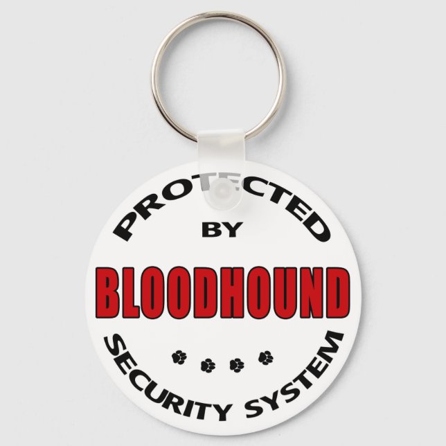 Bloodhound Dog Security Key Ring (Front)