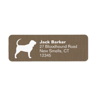 Bloodhound Dog Silhouette Return Address Labels