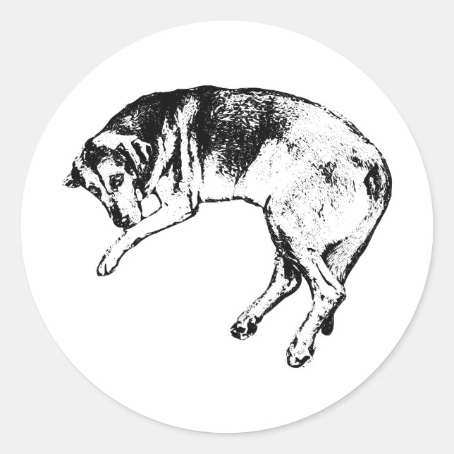 Bloodhound Face Sticker | Ink Dog Art (Front)