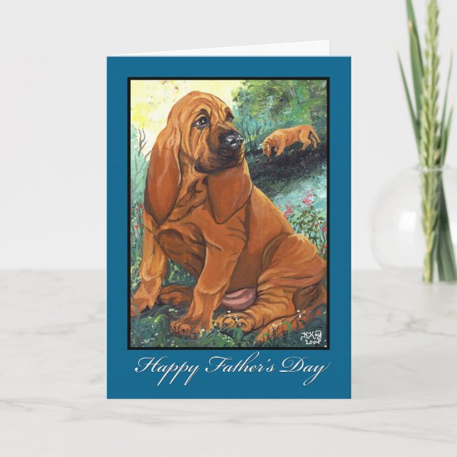 Bloodhound Father's Day Card (Front)