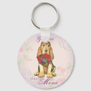 Bloodhound Heart Mum Key Ring