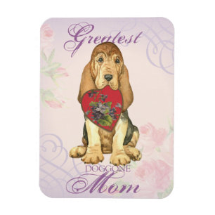 Bloodhound Heart Mum Magnet