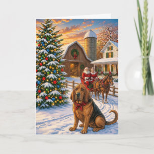 Bloodhound Holiday  Card