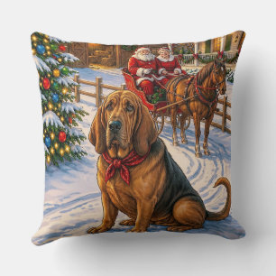 Bloodhound Holiday  Cushion