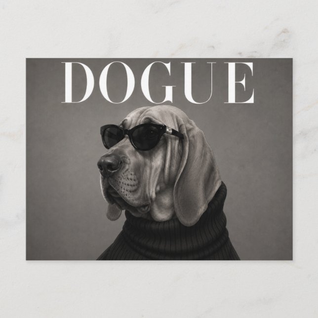 Bloodhound Luxury Canine Couture Postcard (Front)