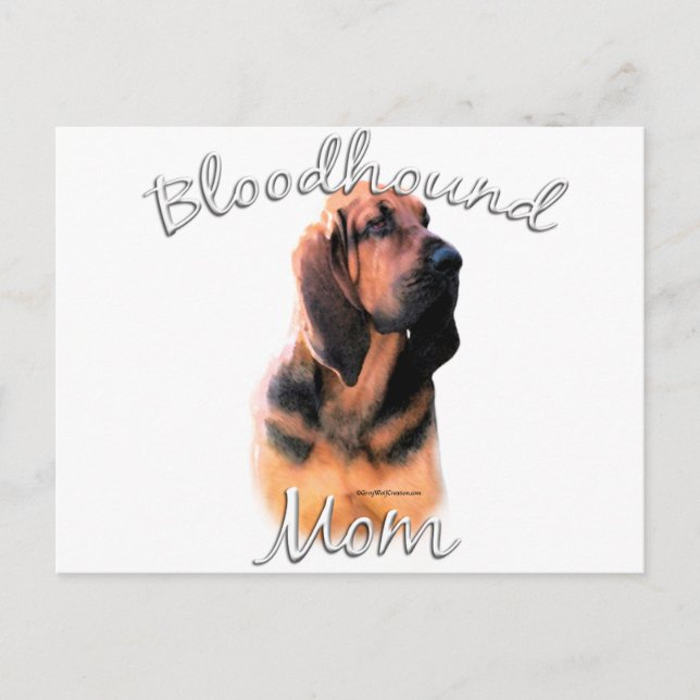 Bloodhound Mum 2 Postcard (Front)