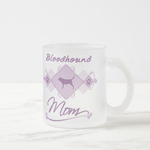 Bloodhound Mum Frosted Glass Coffee Mug