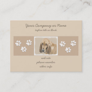 Bloodhound Painting - Cute Original Dog Art Business Card