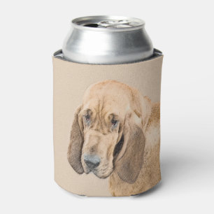 Bloodhound Painting - Cute Original Dog Art Can Cooler