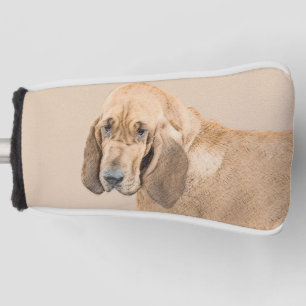 Bloodhound Painting - Cute Original Dog Art Golf Head Cover