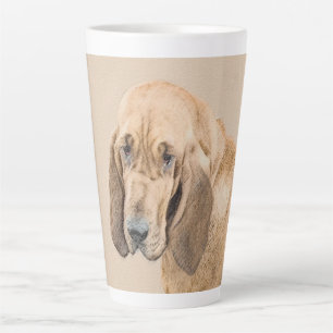 Bloodhound Painting - Cute Original Dog Art Latte Mug