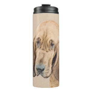 Bloodhound Painting - Cute Original Dog Art Thermal Tumbler