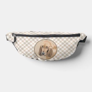 Bloodhound Painting Red Cute Scent Hound Dog Art Bum Bags