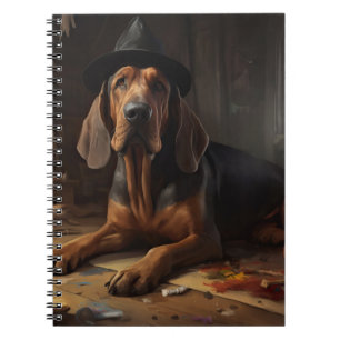 Bloodhound Pumpkins Halloween Scary Notebook
