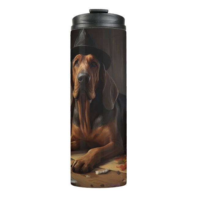Bloodhound Pumpkins Halloween Scary  Thermal Tumbler (Front)